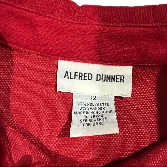 Alfred Dunner Women Crimson 6 Button Long Sleeve Shirt Jacket Shackwt Sz 12 EUC - Picture 9 of 12